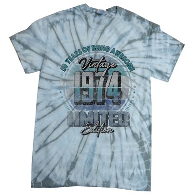 Vintage 1974 Limited Edition 50 Year Old 50th Birthday Tie-Dye T-Shirt