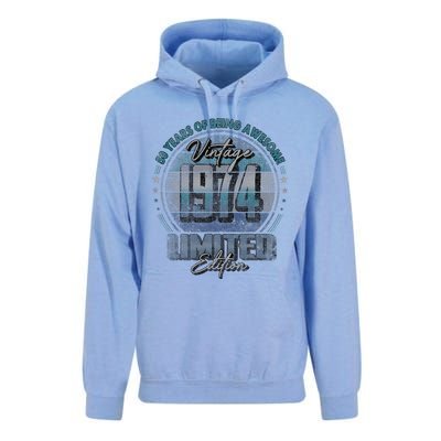 Vintage 1974 Limited Edition 50 Year Old 50th Birthday Unisex Surf Hoodie