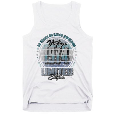 Vintage 1974 Limited Edition 50 Year Old 50th Birthday Tank Top