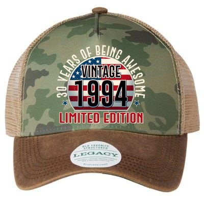 30th birthday Vintage 1994 Limited Edition 30 Years Of Being Awesome Legacy Tie Dye Trucker Hat