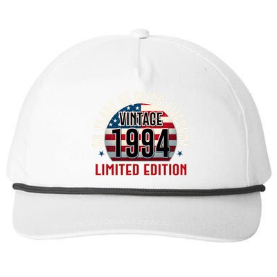 30th birthday Vintage 1994 Limited Edition 30 Years Of Being Awesome Snapback Five-Panel Rope Hat