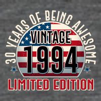 30th birthday Vintage 1994 Limited Edition 30 Years Of Being Awesome Flatbill Hat