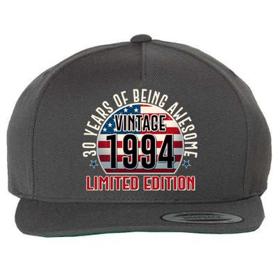 30th birthday Vintage 1994 Limited Edition 30 Years Of Being Awesome Wool Snapback Cap