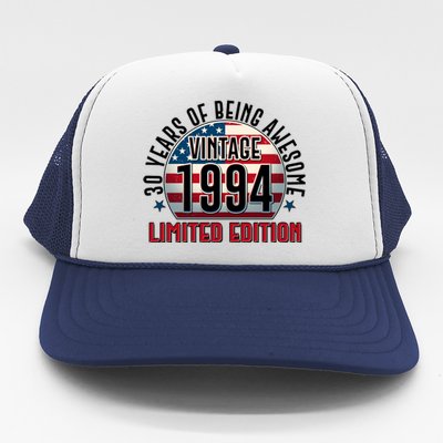 30th birthday Vintage 1994 Limited Edition 30 Years Of Being Awesome Trucker Hat