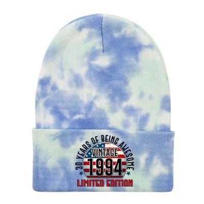 30th birthday Vintage 1994 Limited Edition 30 Years Of Being Awesome Tie Dye 12in Knit Beanie