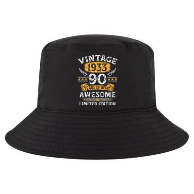 Vintage 1933 Limited Edition 90 Year Old 90th Birthday Gifts Cute Cool Comfort Performance Bucket Hat