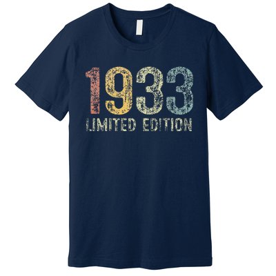 Vintage 1933 Limited Edition 90 Year Old 90th Birthday Gifts Premium T-Shirt