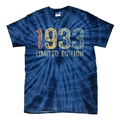 Vintage 1933 Limited Edition 90 Year Old 90th Birthday Gifts Tie-Dye T-Shirt