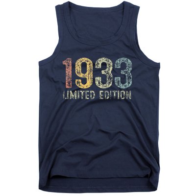 Vintage 1933 Limited Edition 90 Year Old 90th Birthday Gifts Tank Top