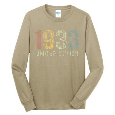 Vintage 1933 Limited Edition 90 Year Old 90th Birthday Gifts Tall Long Sleeve T-Shirt