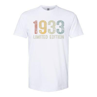 Vintage 1933 Limited Edition 90 Year Old 90th Birthday Gifts Softstyle CVC T-Shirt