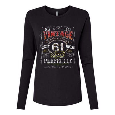 Vintage 1962 Limited Edition 61 Year Old 61st Birthdays Womens Cotton Relaxed Long Sleeve T-Shirt