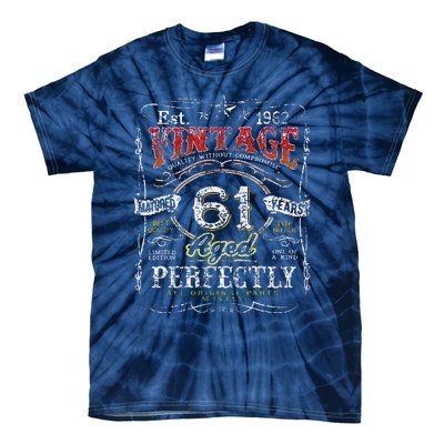 Vintage 1962 Limited Edition 61 Year Old 61st Birthdays Tie-Dye T-Shirt