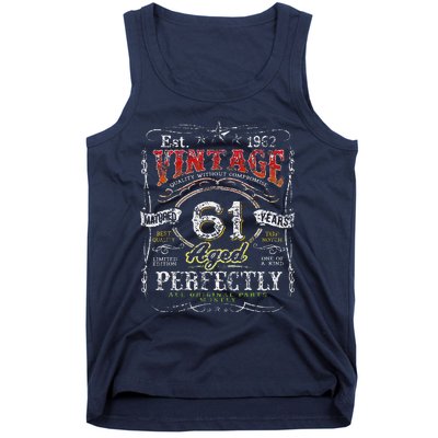 Vintage 1962 Limited Edition 61 Year Old 61st Birthdays Tank Top