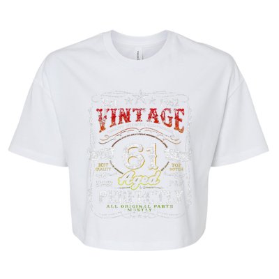 Vintage 1962 Limited Edition 61 Year Old 61st Birthdays Bella+Canvas Jersey Crop Tee