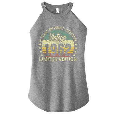 Vintage 1962 Limited Edition 61 Year Old Retro 61th Birthday Women’s Perfect Tri Rocker Tank