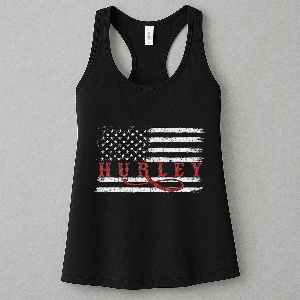 Vintage 1980s Mississippi American Flag Hurley Usa Patriotic Womens Tank Top