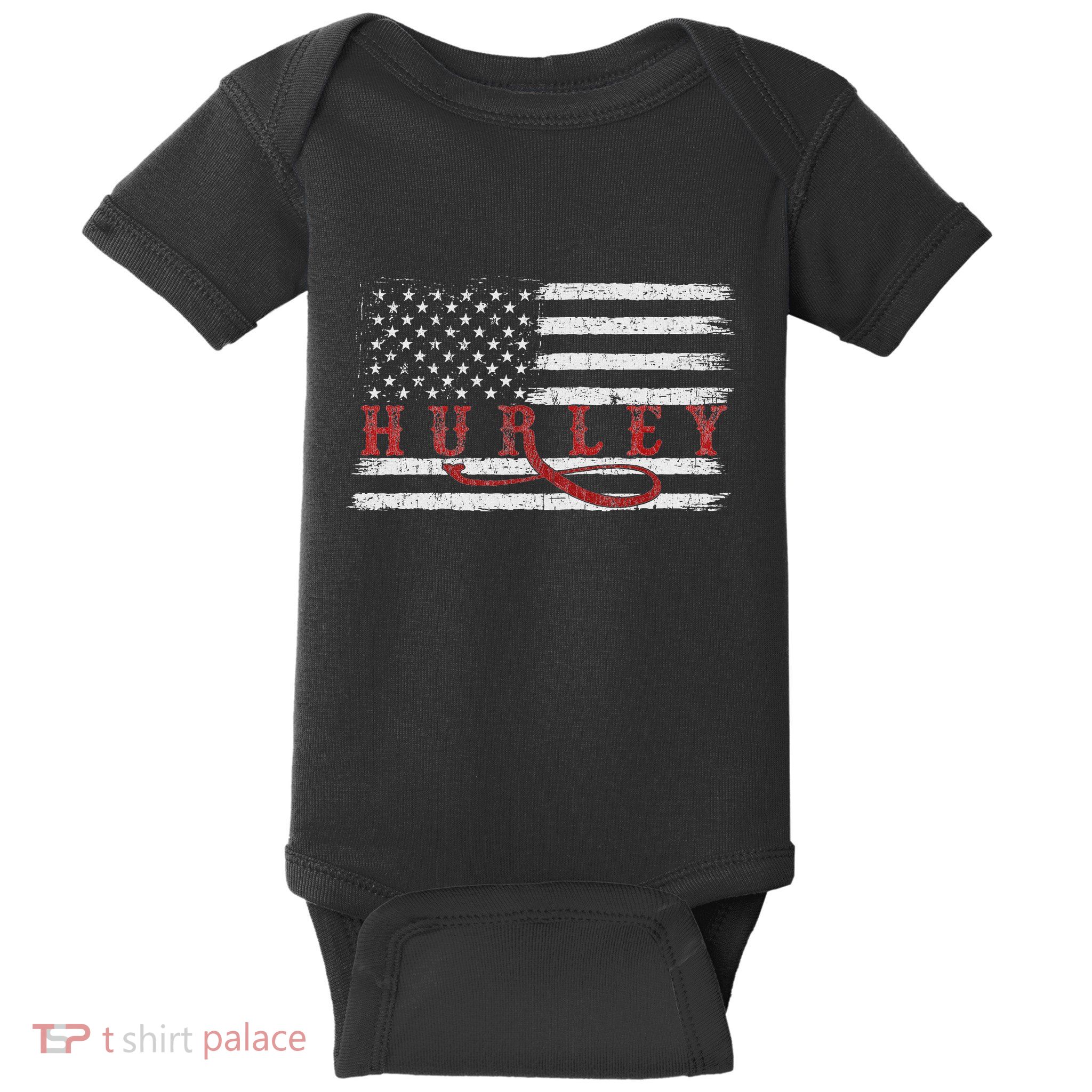 Vintage 1980s Mississippi American Flag Hurley Usa Patriotic Baby Bodysuit