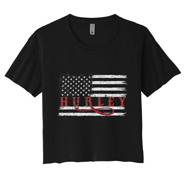 Vintage 1980s Mississippi American Flag Hurley Usa Patriotic Crop Top