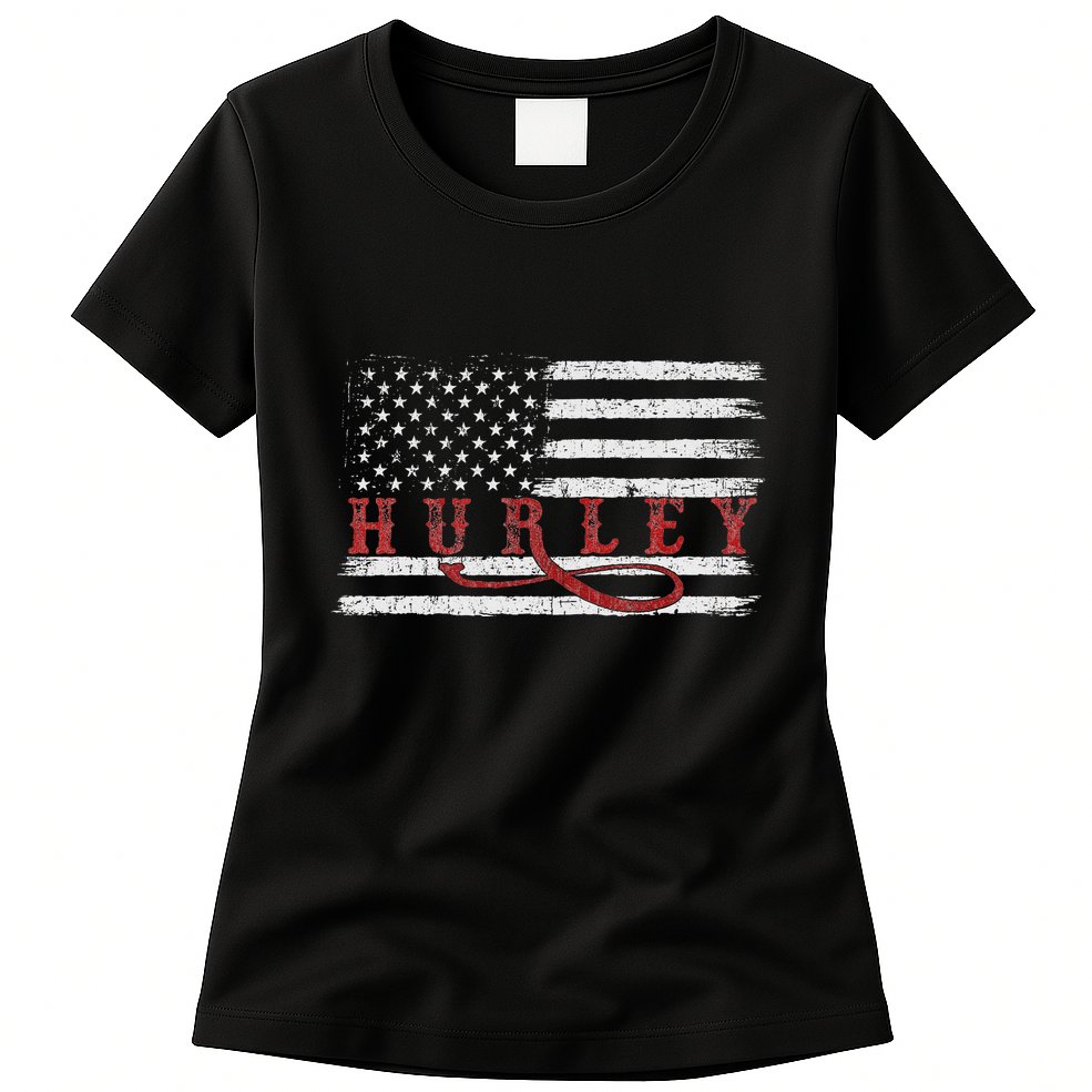 Vintage 1980s Mississippi American Flag Hurley Usa Patriotic Womens T-Shirt