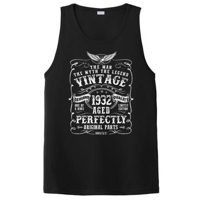 Vintage 1932 Man Myth Legend 90 Year Old Gifts 90th Birthday PosiCharge Competitor Tank