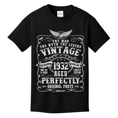 Vintage 1932 Man Myth Legend 90 Year Old Gifts 90th Birthday Kids T-Shirt
