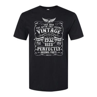 Vintage 1932 Man Myth Legend 90 Year Old Gifts 90th Birthday Softstyle CVC T-Shirt