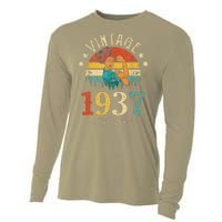 Vintage 1937 Made In 1937 86th Birthday 86 Years Old Cooling Performance Long Sleeve Crew