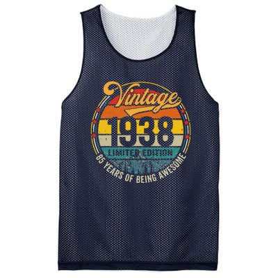 Vintage 1938 Made In 1938 85th Birthday Gift 85 Year Old Mesh Reversible Basketball Jersey Tank