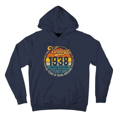 Vintage 1938 Made In 1938 85th Birthday Gift 85 Year Old Tall Hoodie