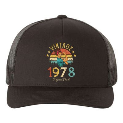 Vintage 1978 Made In 1978 44th Birthday 44 Years Old Yupoong Adult 5-Panel Trucker Hat