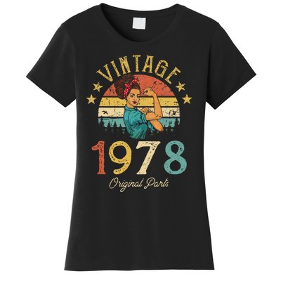 Vintage 1978 Made In 1978 44th Birthday 44 Years Old Women's T-Shirt