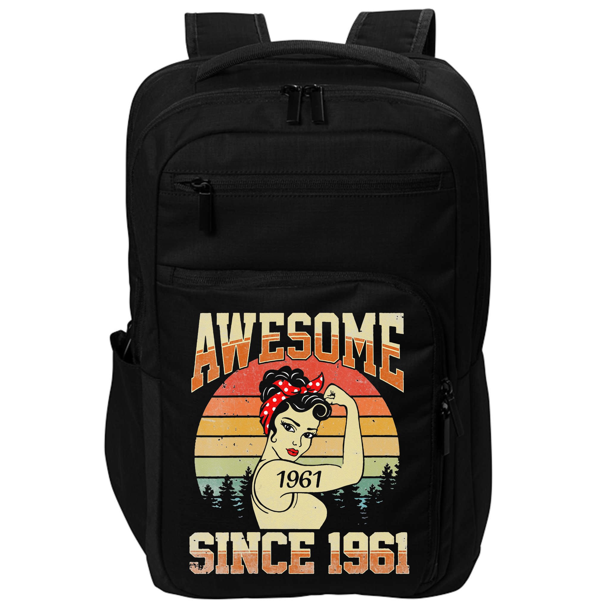 Vintage 1961 Made in 1961 62nd Birthday 62 Years Old Gift Impact Tech Backpack