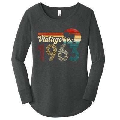 Vintage 1963 Made In 1963 60th Birthday 60 Year Old Gift Women's Perfect Tri Tunic Long Sleeve Shirt