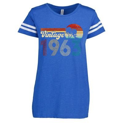 Vintage 1963 Made In 1963 60th Birthday 60 Year Old Gift Enza Ladies Jersey Football T-Shirt