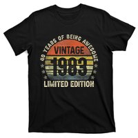 Vintage 1983 Made In 1983 40th Birthday Gift 40 Year Old T-Shirt