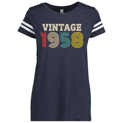 Vintage 1958 Made In 1958 65th Birthday Present Gift 65 Year Old Enza Ladies Jersey Football T-Shirt