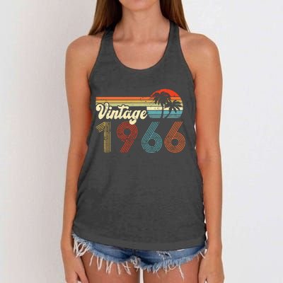 Vintage 1966 Made In 1966 56th Birthday Gift 56 Year Old Women's Knotted Racerback Tank