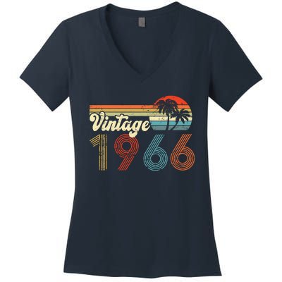 Vintage 1966 Made In 1966 56th Birthday Gift 56 Year Old Women's V-Neck T-Shirt