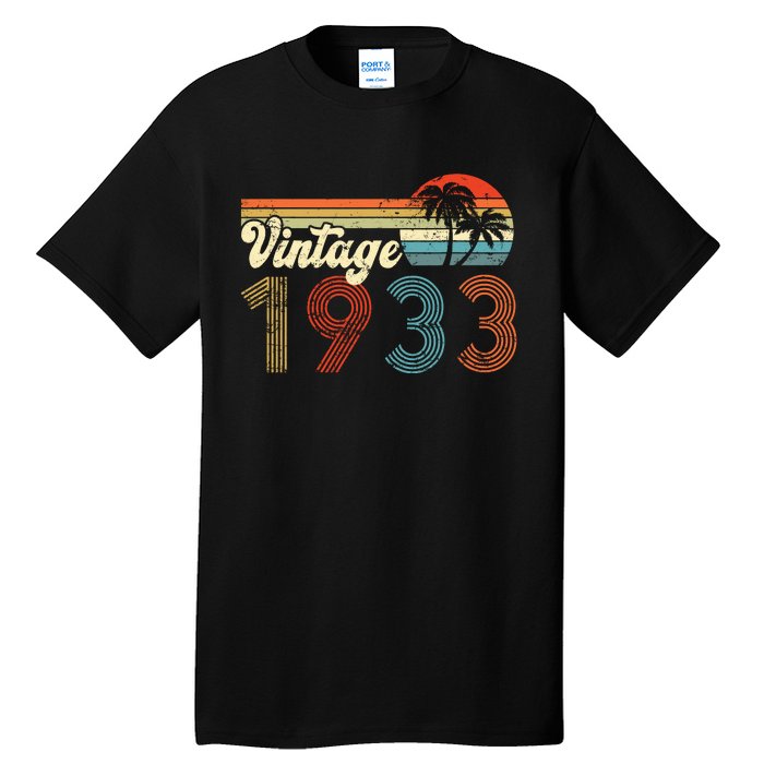 Vintage 1933 Made In 1933 89rd Birthday Gift 89 Year Old Tall T-Shirt