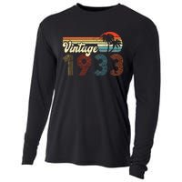 Vintage 1933 Made In 1933 89rd Birthday Gift 89 Year Old Cooling Performance Long Sleeve Crew