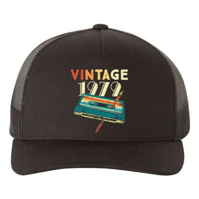 Vintage 1979 Music Cassette 44th Birthday Gifts 44 Years Old Yupoong Adult 5-Panel Trucker Hat