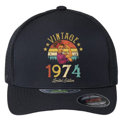 Vintage 1974 Made In 1974 48th Birthday Wo 48 Years Old Flexfit Unipanel Trucker Cap