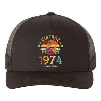 Vintage 1974 Made In 1974 48th Birthday Wo 48 Years Old Yupoong Adult 5-Panel Trucker Hat