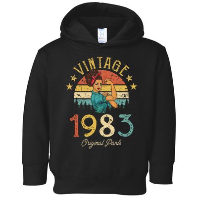 Vintage 1983 Made In 1983 39th Birthday Wo 39 Years Old Toddler Hoodie