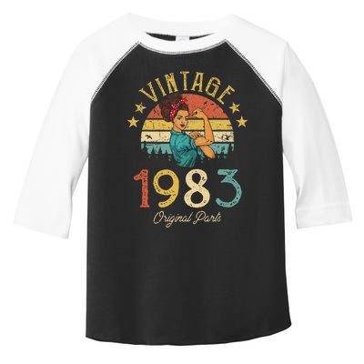 Vintage 1983 Made In 1983 39th Birthday Wo 39 Years Old Toddler Fine Jersey T-Shirt