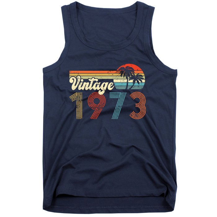 Vintage 1973 Made In 1973 49rd Birthday Gift 49 Year Old Tank Top