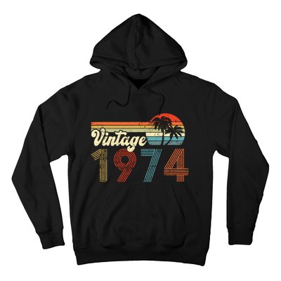 Vintage 1974 Made In 1974 48th Birthday Gift 48 Year Old Hoodie