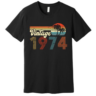 Vintage 1974 Made In 1974 48th Birthday Gift 48 Year Old Premium T-Shirt