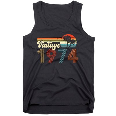 Vintage 1974 Made In 1974 48th Birthday Gift 48 Year Old Tank Top